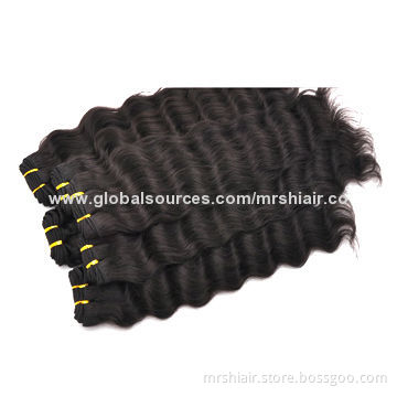 20-inch natural color Malaysian loose wave hair weaves